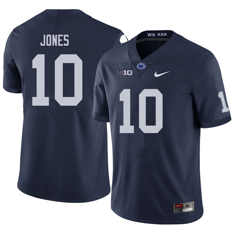 Men #10 TJ Jones Penn State Nittany Lions College Football Jerseys Sale-Navy